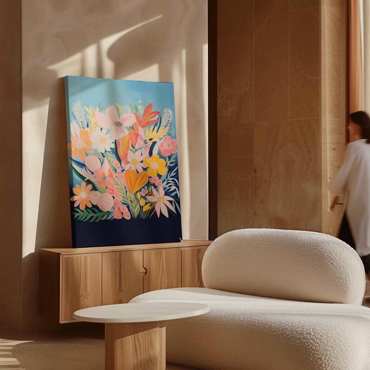 Vrolijke Bloemenpracht – dibond kunstwerk als wanddecoratie