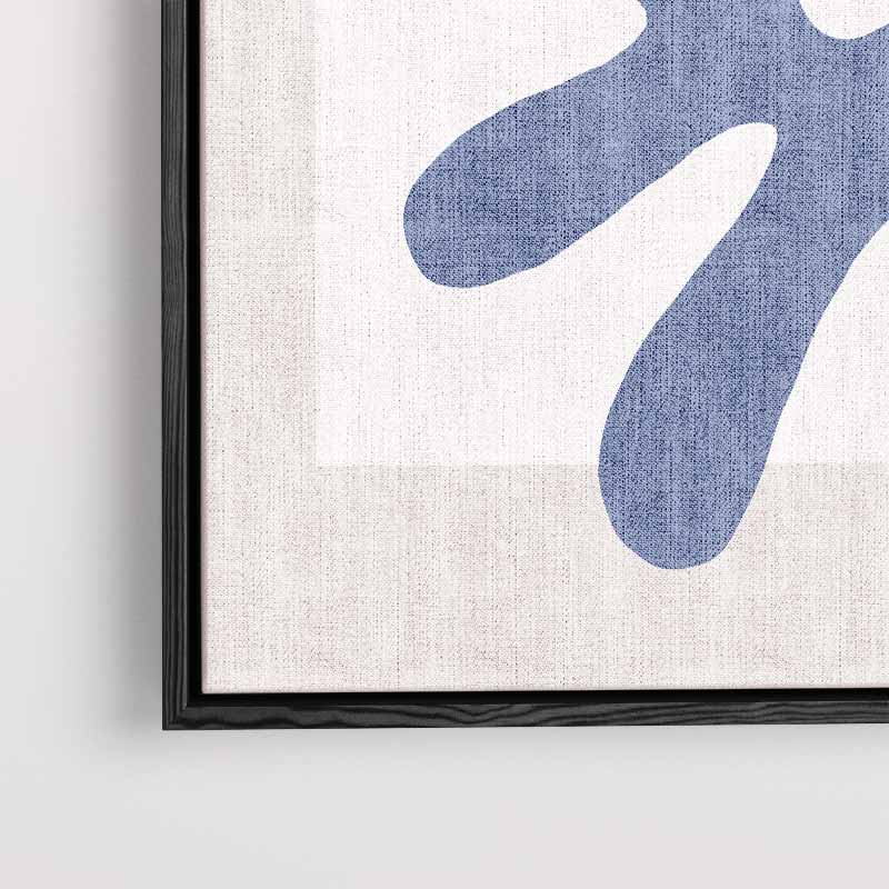 Maritieme Abstractie – kunstwerk met zwarte baklijst