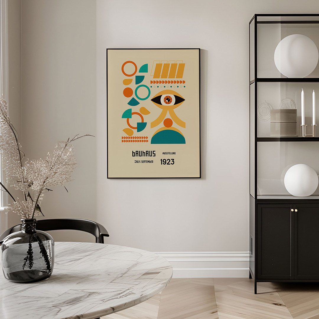 Vormen en vlakkenspel – geometrische Bauhaus poster in staand formaat