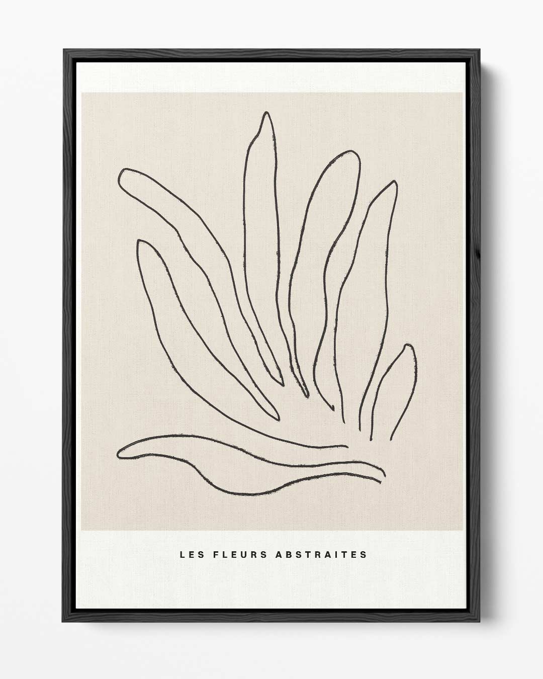 Abstracte Bloemenlijntekening – portret kunstwerk als wanddecoratie