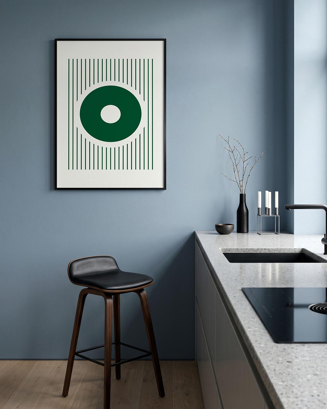 – geometrische Bauhaus poster in staand formaat