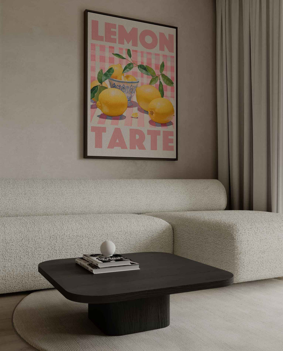 Citroen Tarte – canvas wanddecoratie in portret formaat