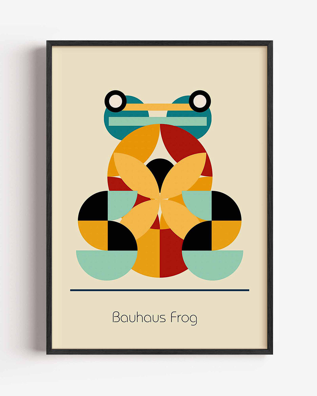 Vormen en vlakken – staande Bauhaus poster als wanddecoratie