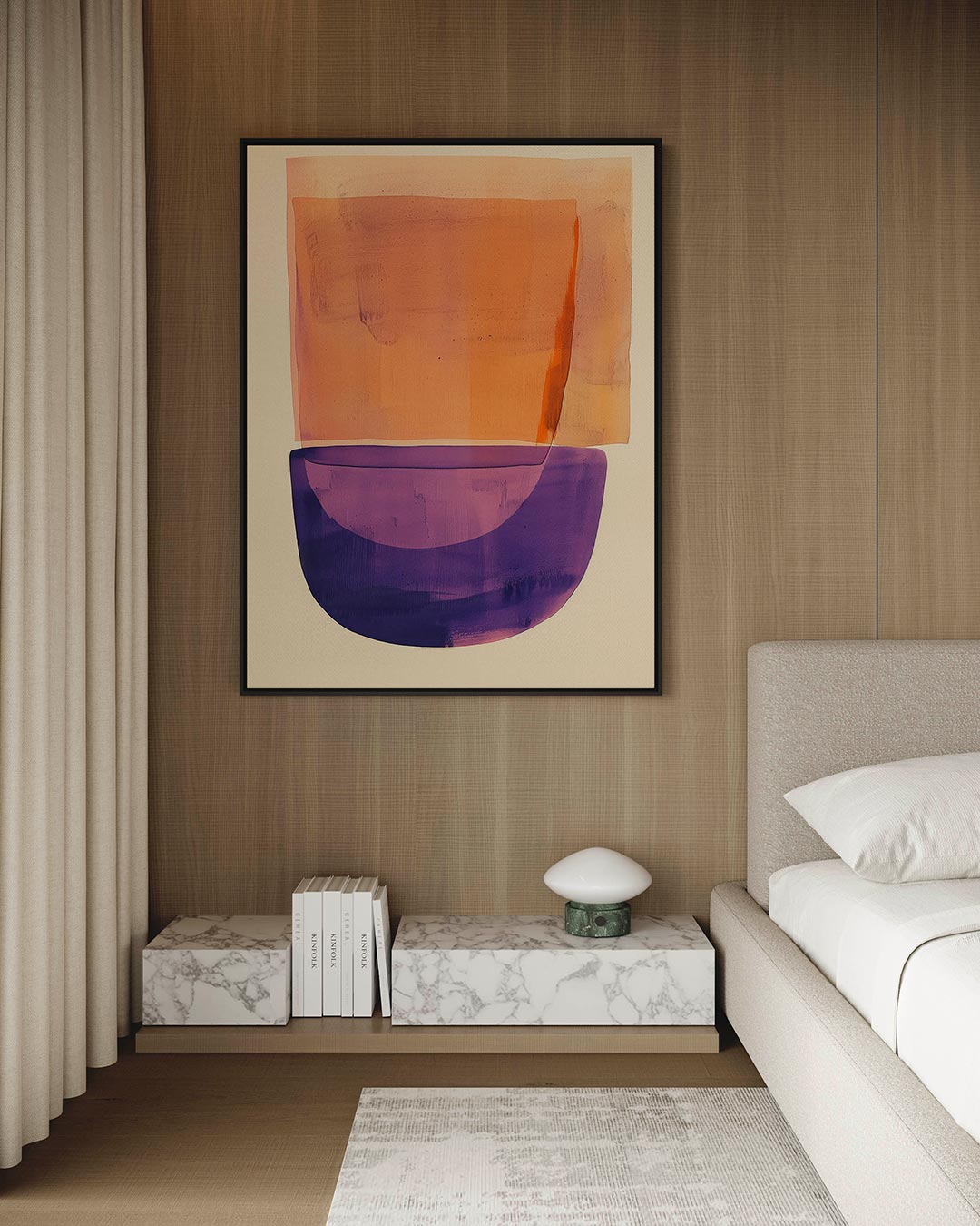 Geometrische kleurencompositie – staand wanddecoratie kunstwerk