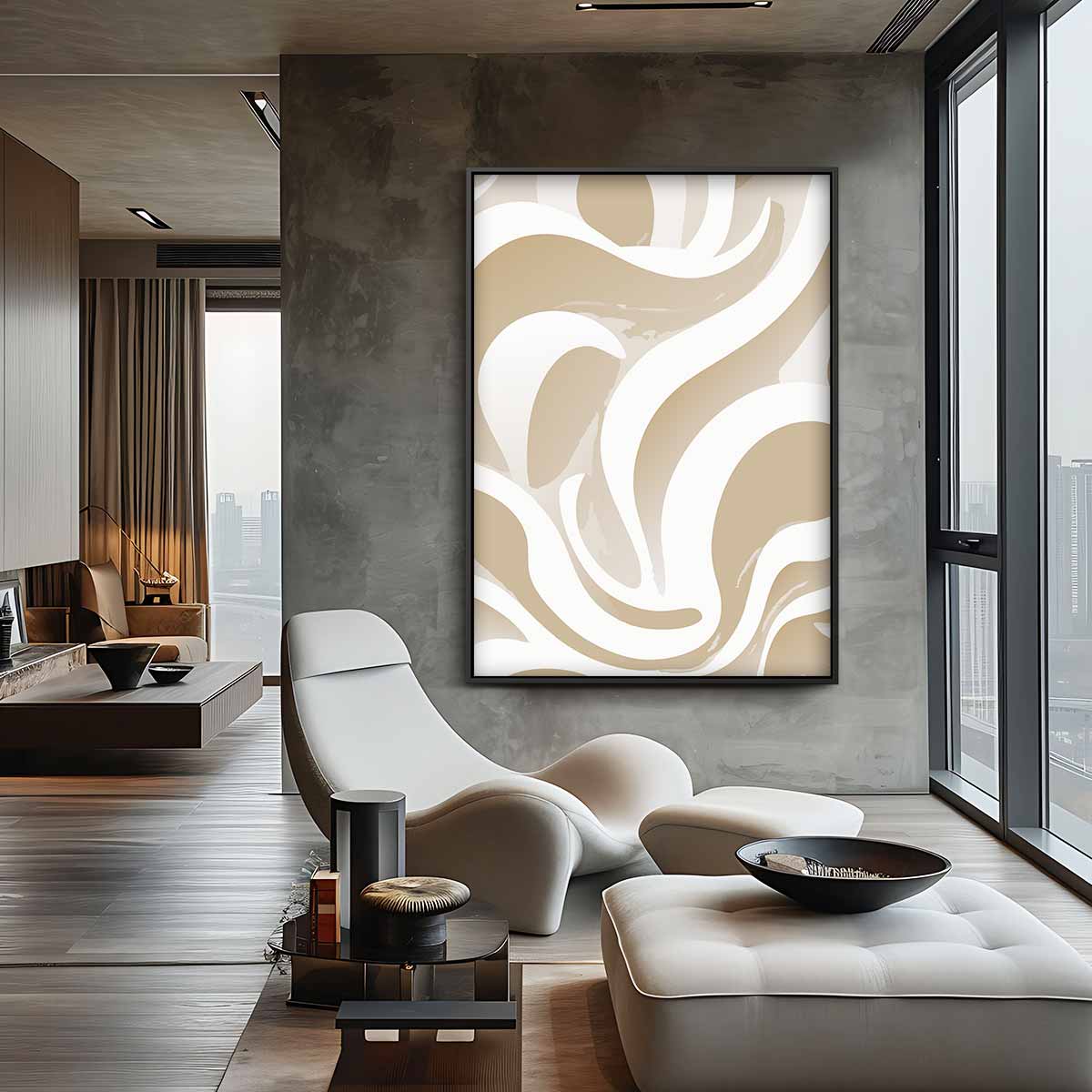 Golvend Droomlandschap – canvas wanddecoratie in portret formaat