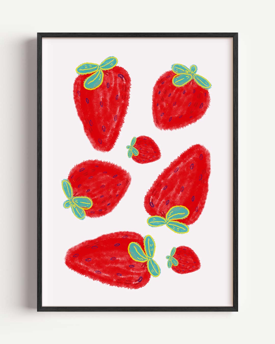 Strawberries – keuken portret poster als wanddecoratie