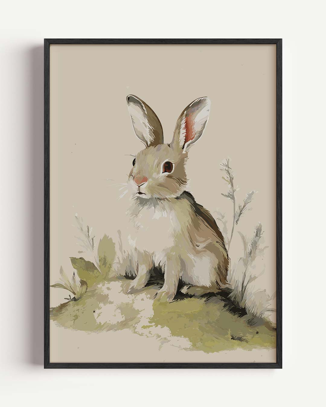Schattige Konijnenposter – kids portret poster als wanddecoratie