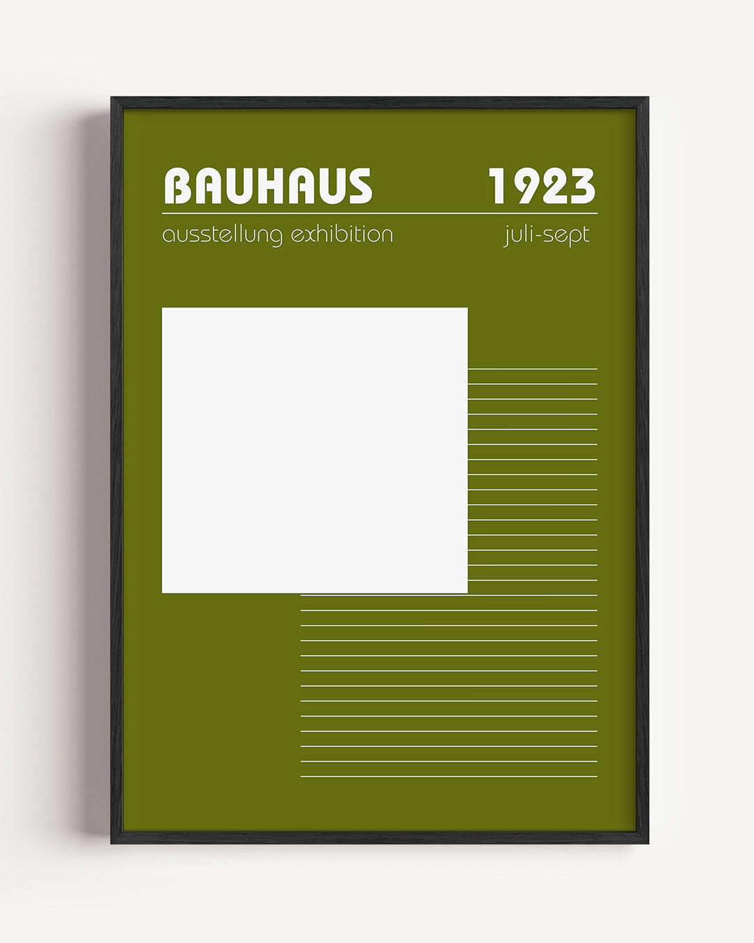 Vorm en lijnen – staande Bauhaus poster als wanddecoratie