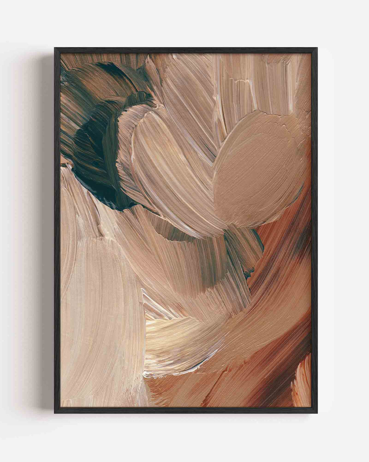 Abstracte penseelstreken – schilderkunst portret poster als wanddecoratie