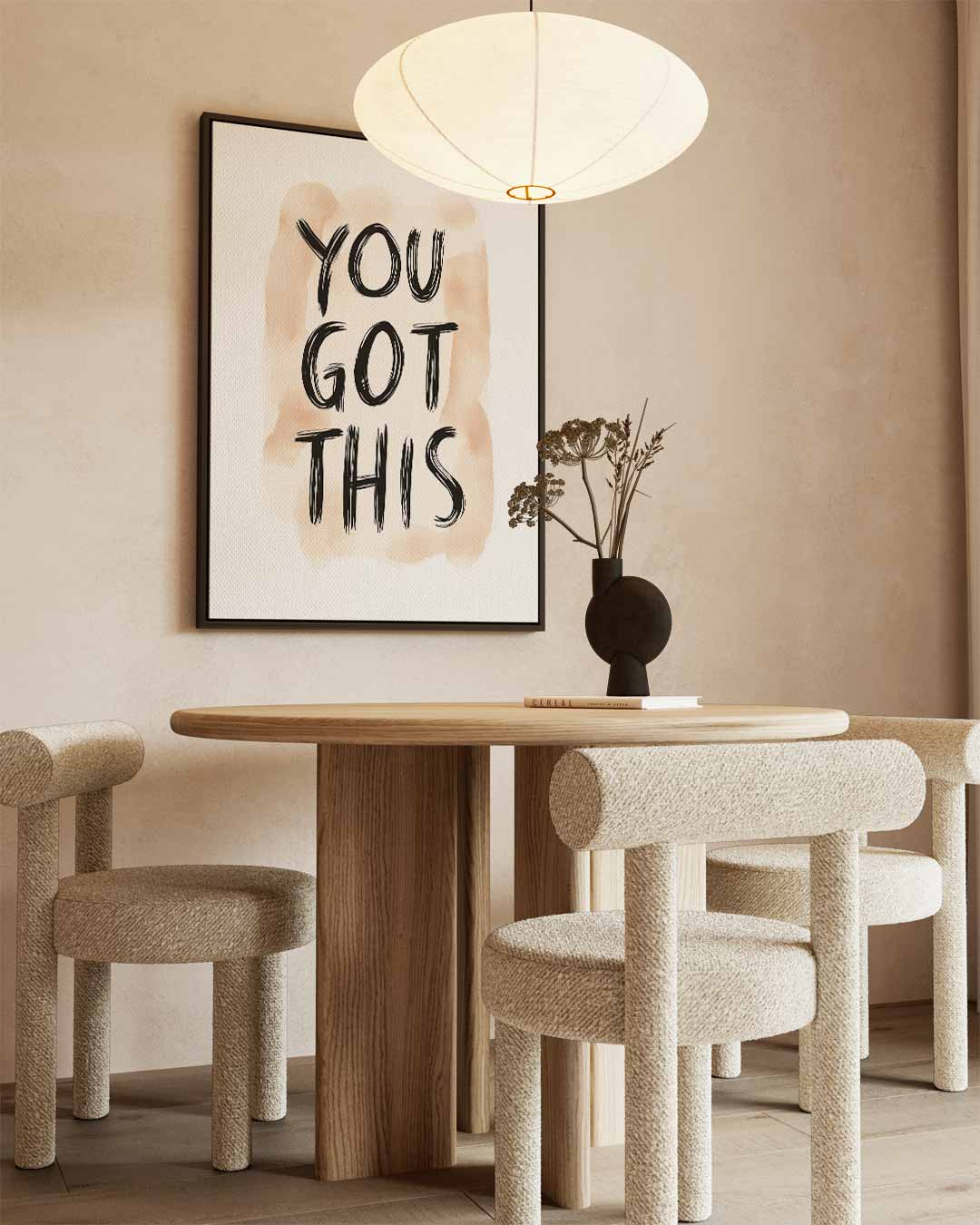 Inspirerende "You Got This" Poster – kunstwerk met zwarte baklijst