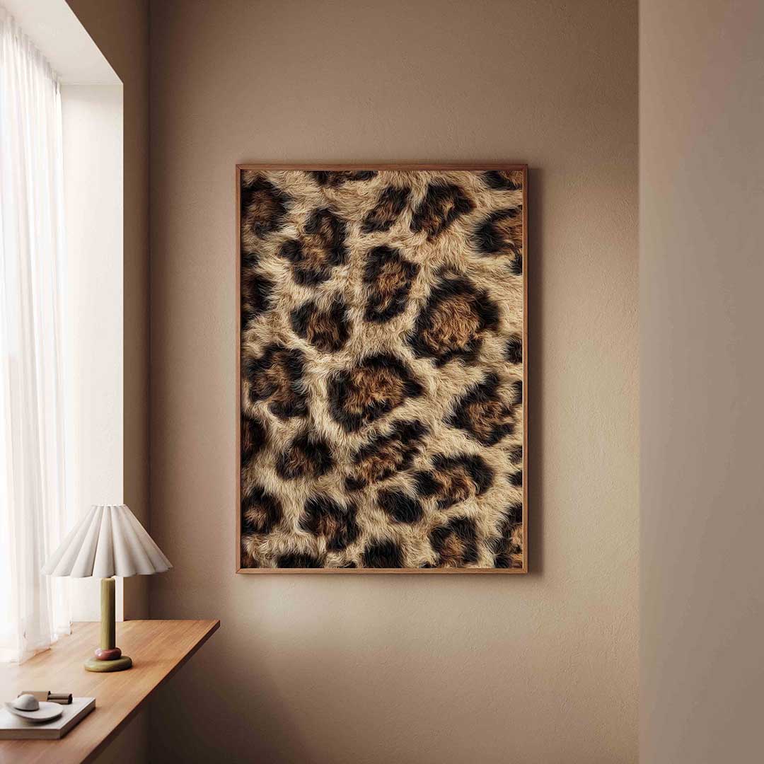 Luipaardprint – staande safari wanddecoratie van WallArtistic