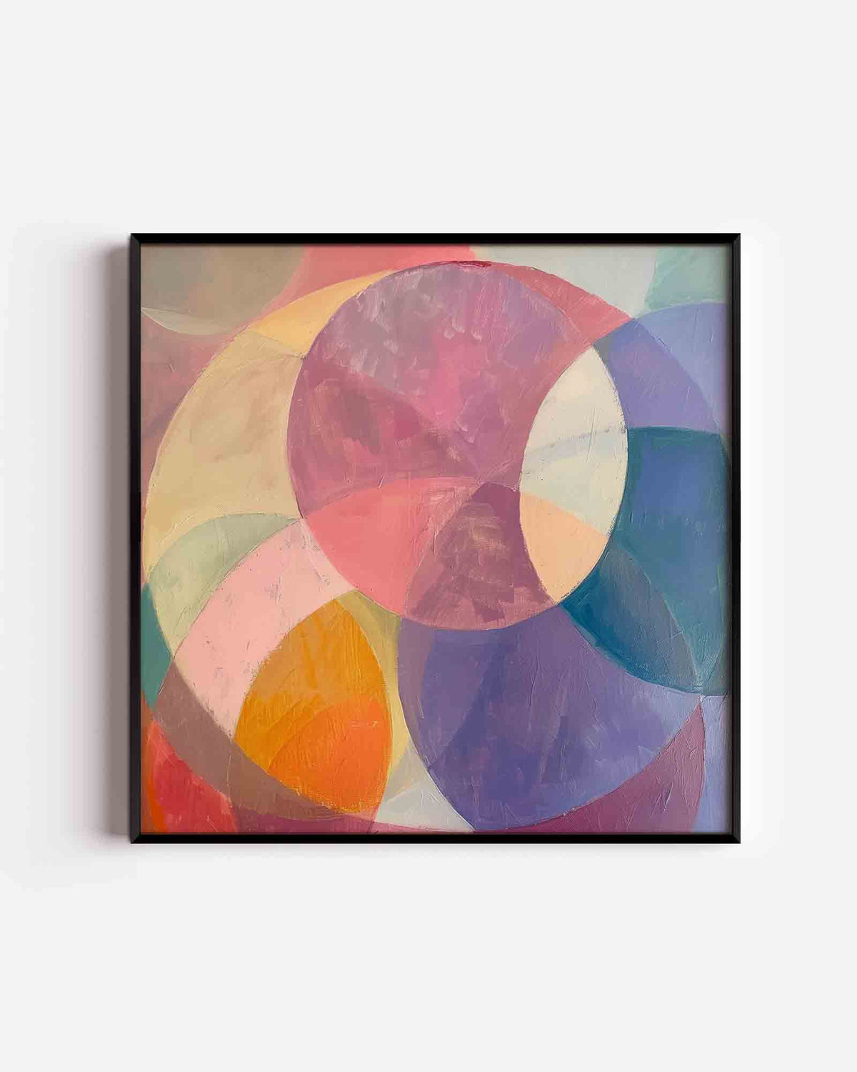 Kleurrijke cirkels – design vierkante poster als wanddecoratie
