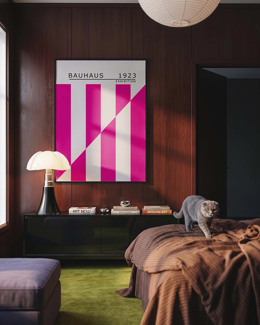 – geometrische Bauhaus poster in staand formaat