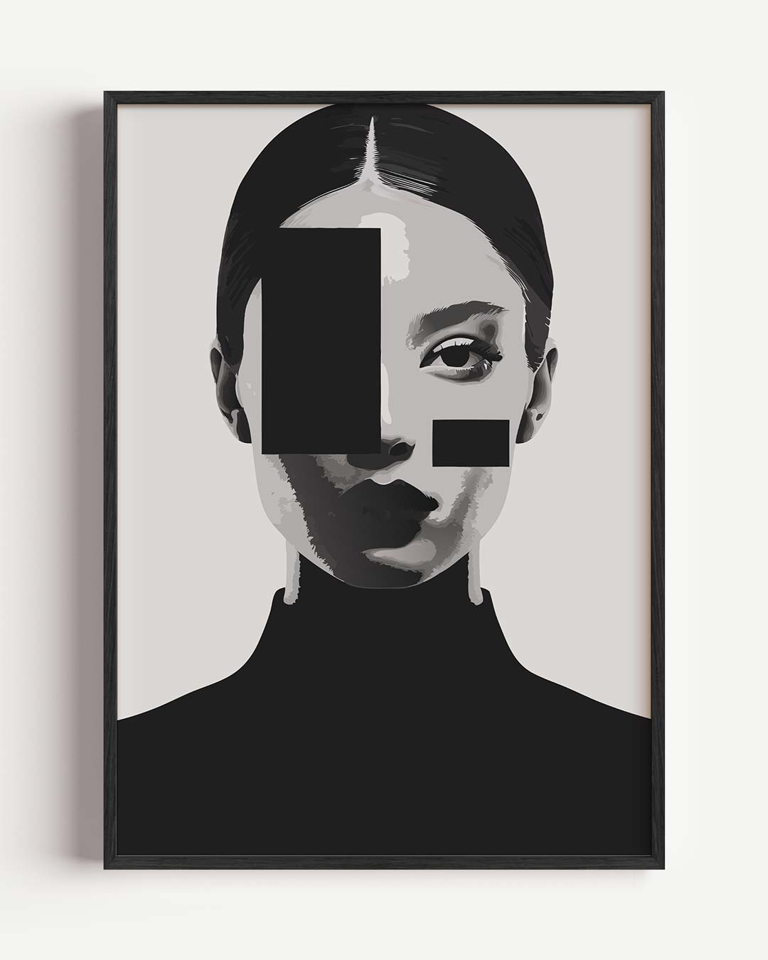 Moderne Geometrische Kunstposter – zomer portret poster als wanddecoratie