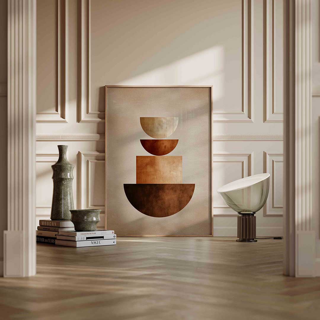 Geometrische vormen – staande abstracte wanddecoratie van WallArtistic