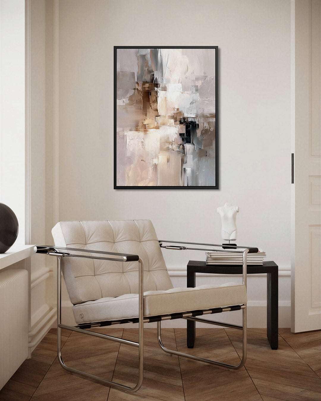 Gelaagde compositie – kunstwerk als stijlvolle wanddecoratie