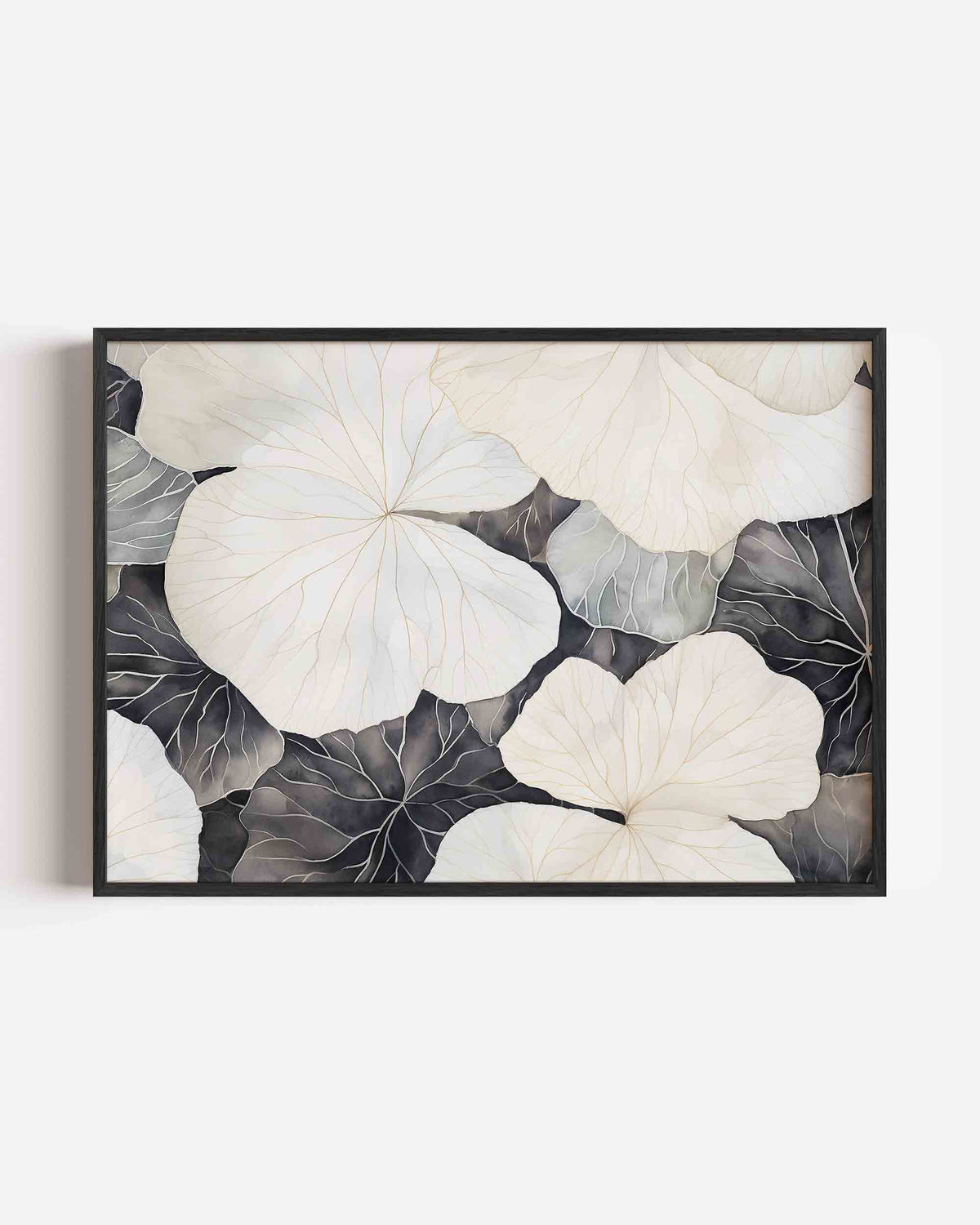 Bladeren patroon – abstracte landscape poster als wanddecoratie
