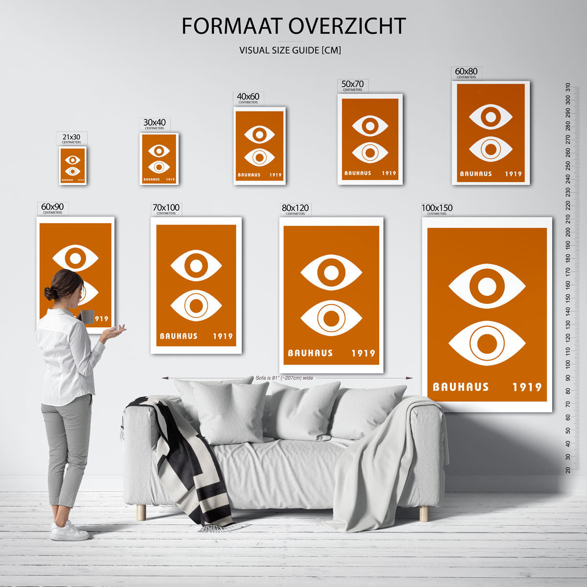 – geometrische poster in Bauhaus-stijl van WallArtistic