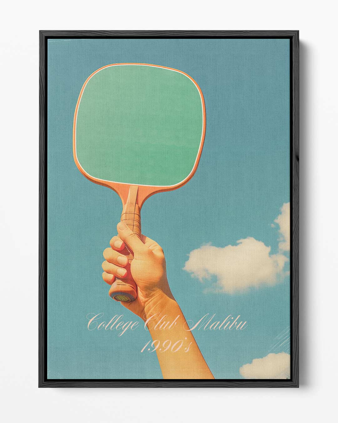 Vintage Tennis Racket – portret kunstwerk als wanddecoratie