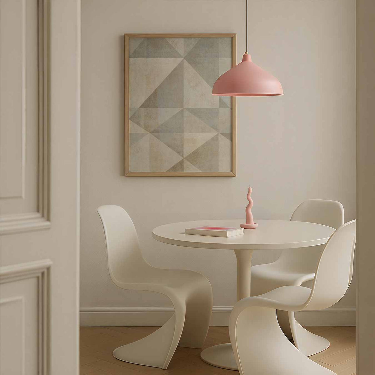 Geometrische Elegantie – Streetart wandkunst als portret poster