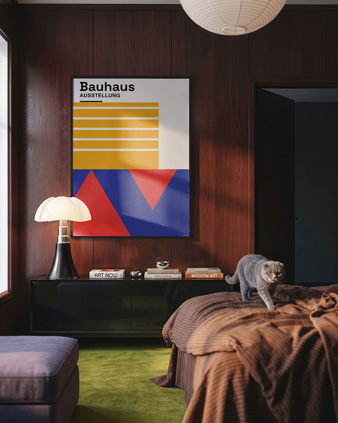 Vormen en vlakken – geometrische Bauhaus poster in staand formaat