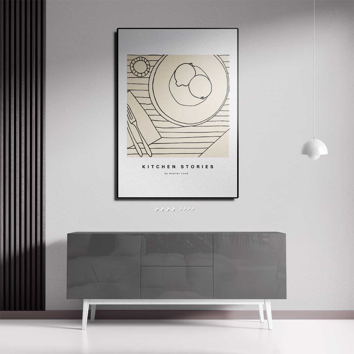 Kitchen Stories – staande wandkunst voor woonkamer of interieur