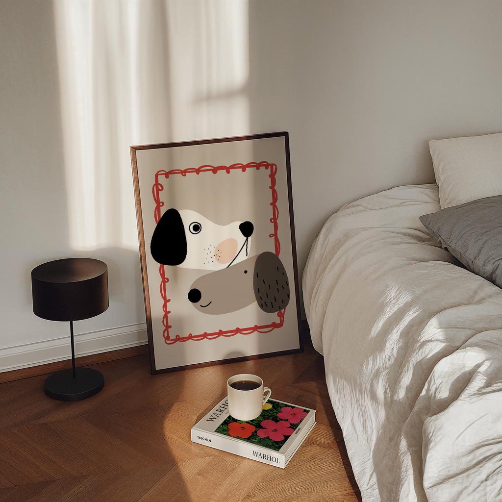 Vrolijke Vriendjes Hondenposter – staande kinderkamer wanddecoratie van WallArtistic
