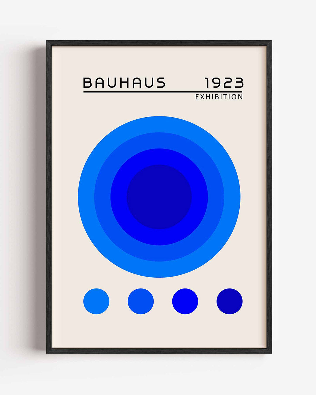 Cirkelvormen en lijnen – staande Bauhaus poster als wanddecoratie