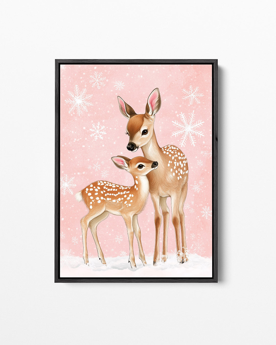 Herten in winterlandschap – staand wanddecoratie kunstwerk