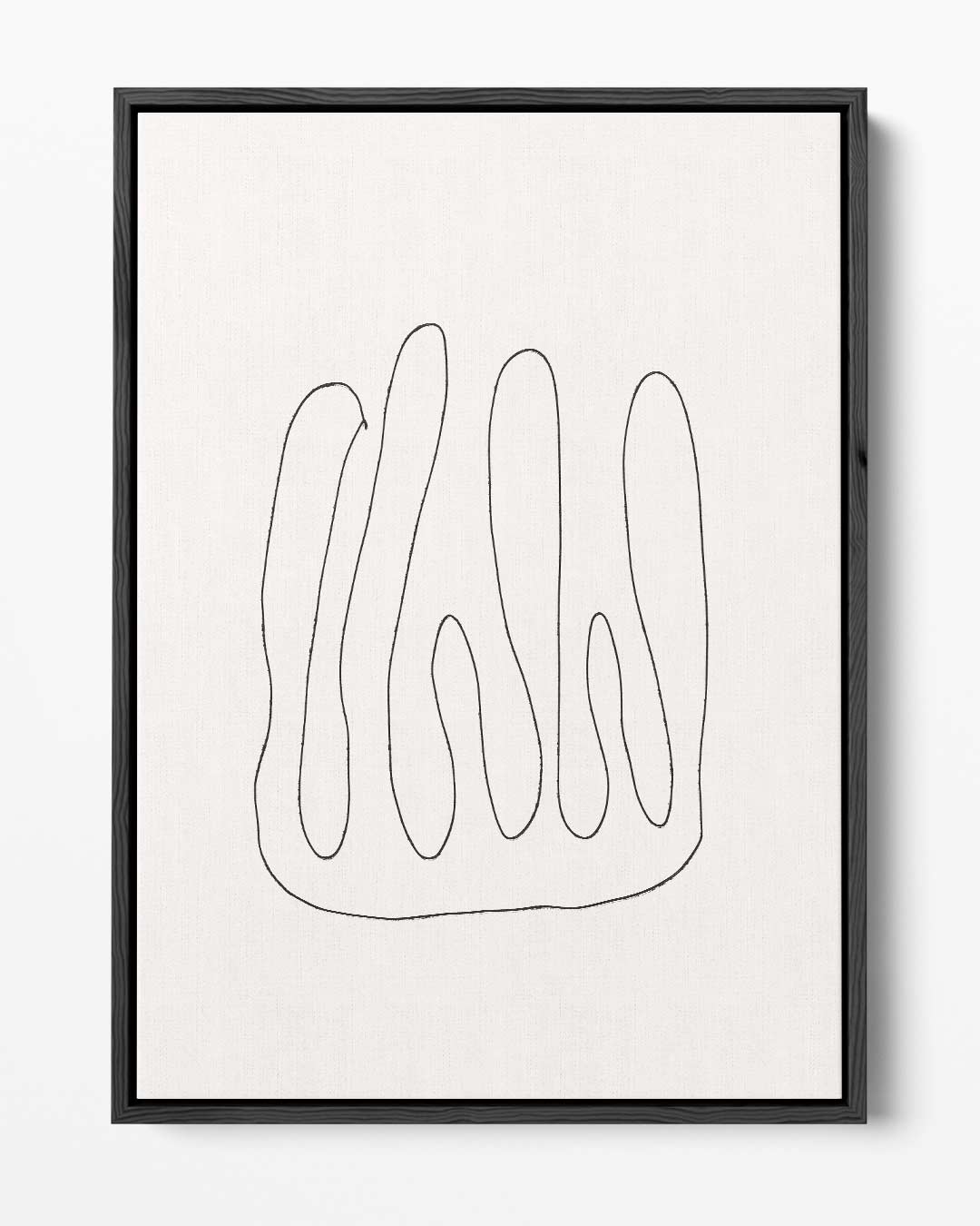 Organische Lijntekening – portret kunstwerk als wanddecoratie
