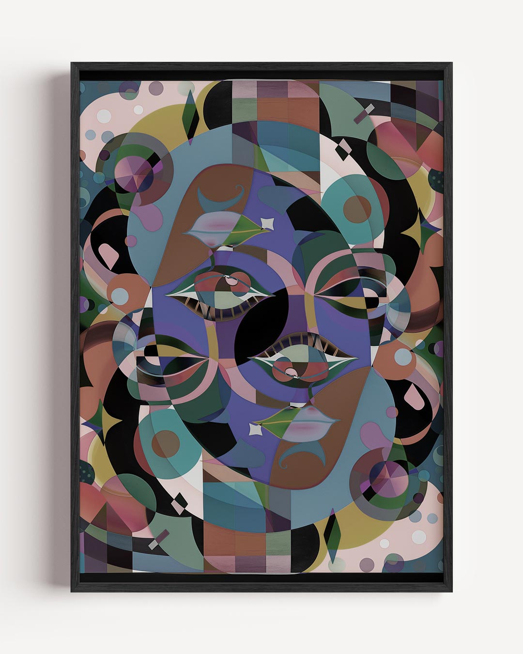 Kleurrijke Dromen Abstracte Kunstposter – vrouwelijk portret poster als wanddecoratie