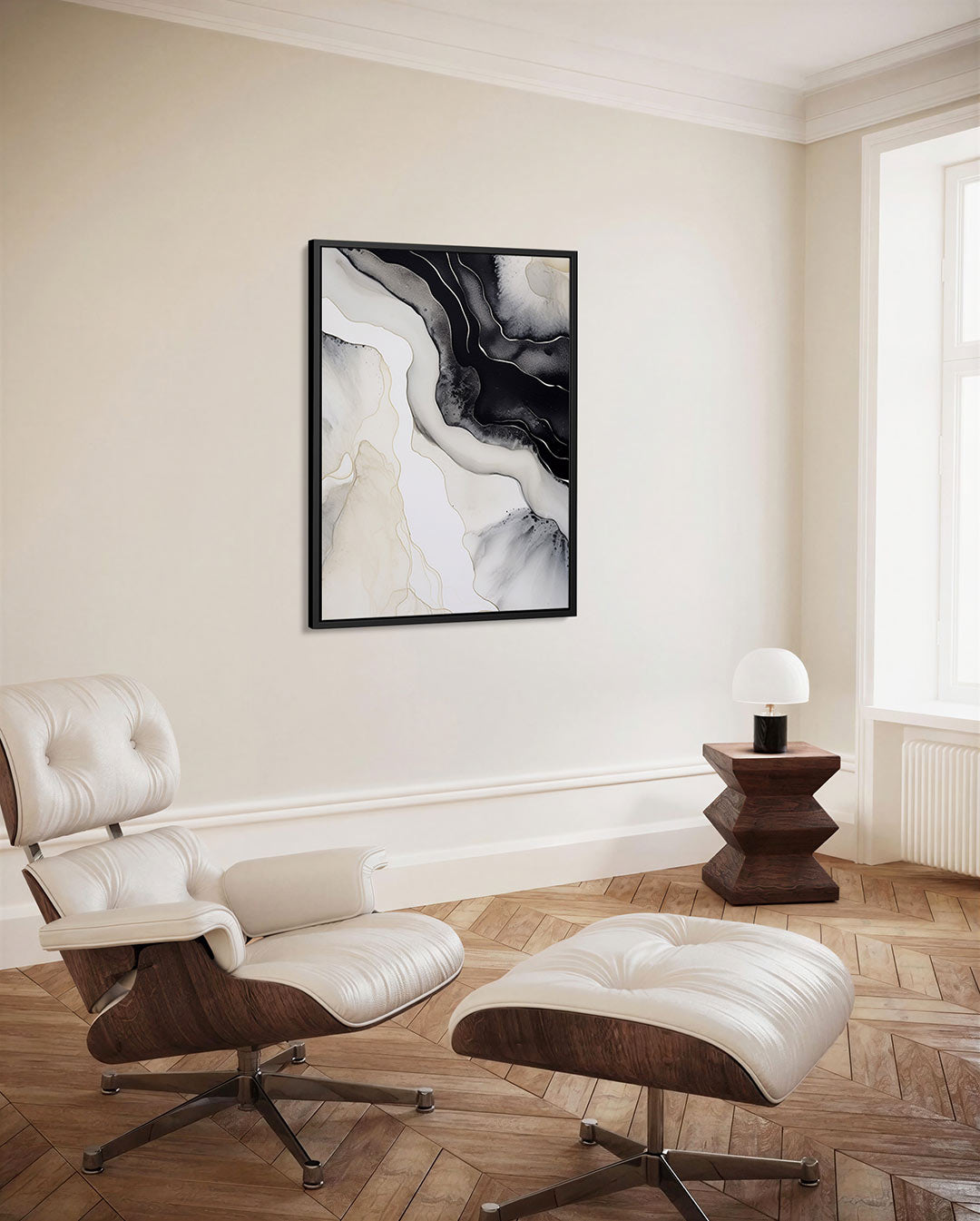 Organische lijnen – staand wanddecoratie kunstwerk