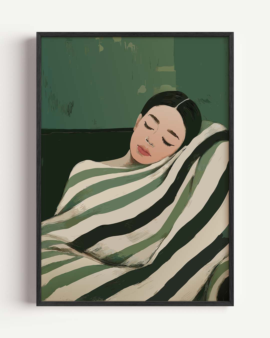 Dromerige Groen Getinte – zomer portret poster als wanddecoratie