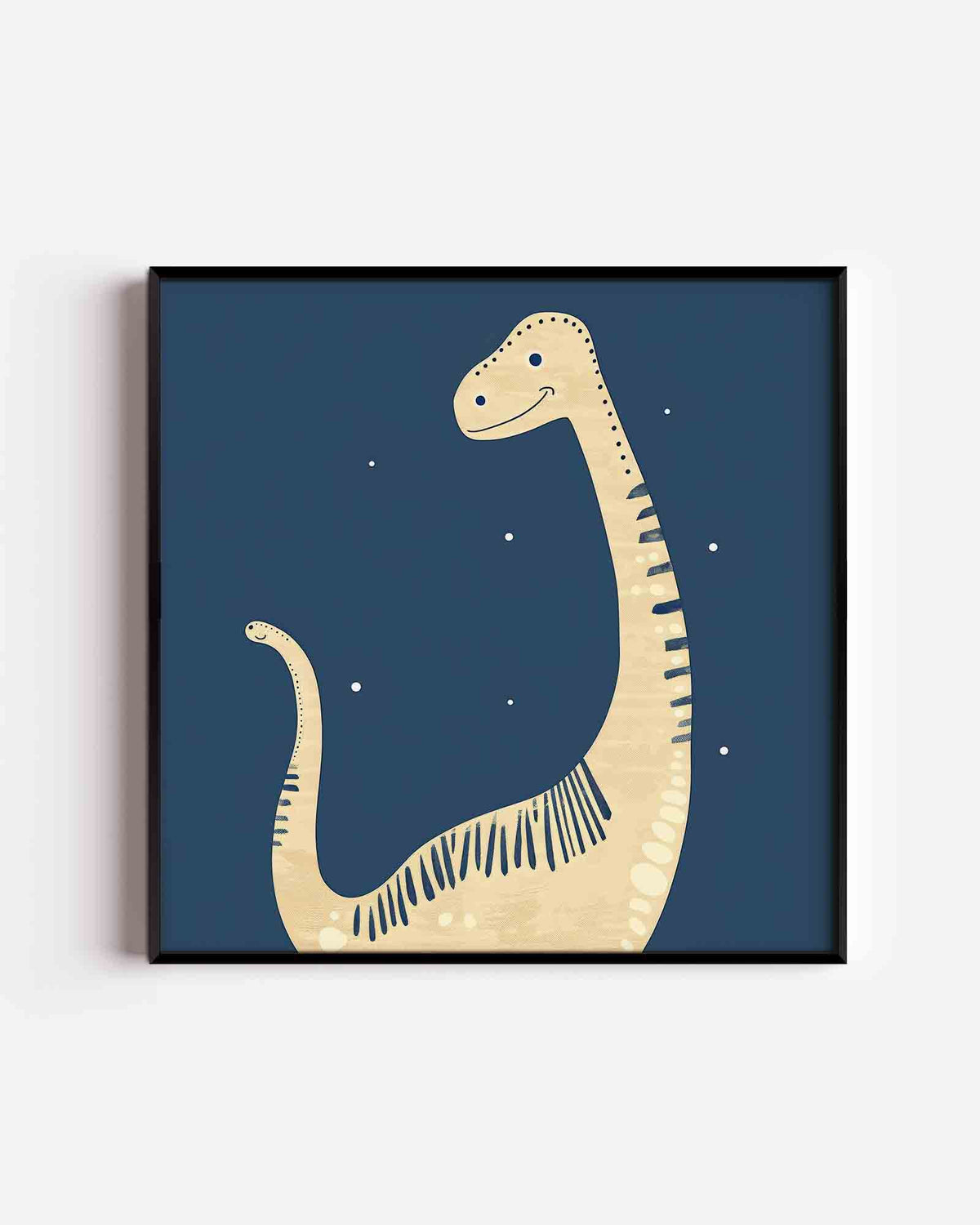 Dinosaurus glimlach – vierkante kinderposter als wanddecoratie
