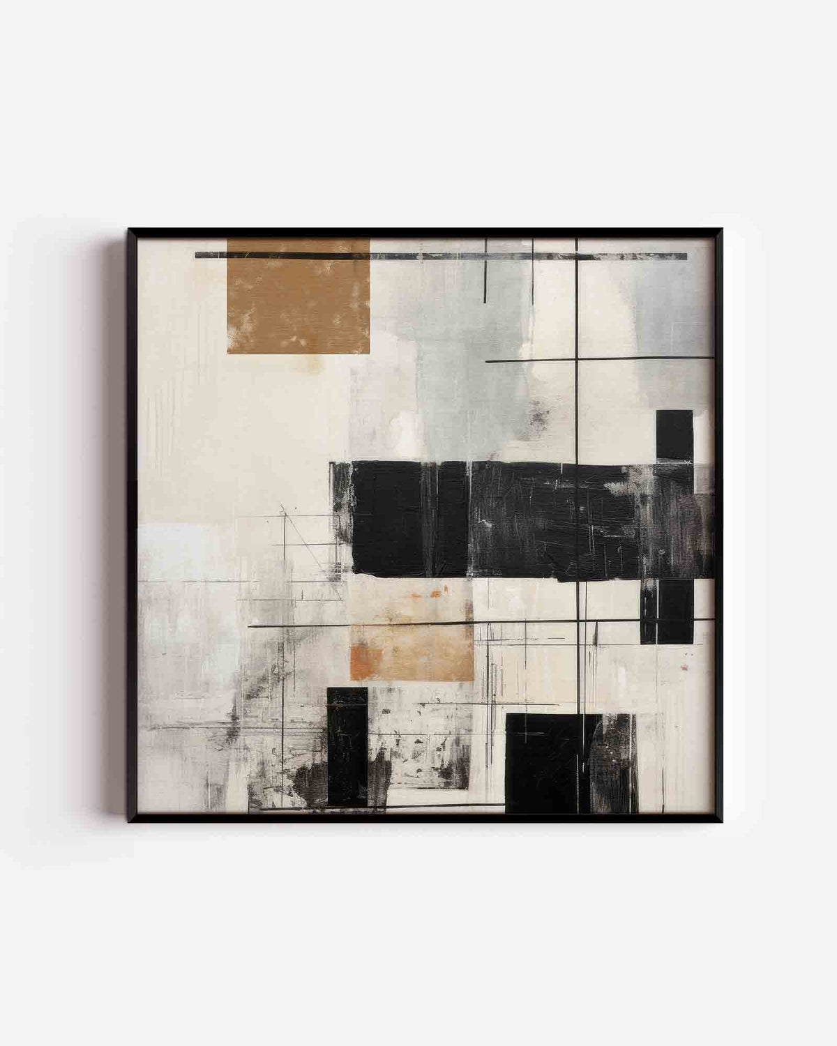 Abstracte geometrische vormen – zacht abstracte vierkante poster als wanddecoratie