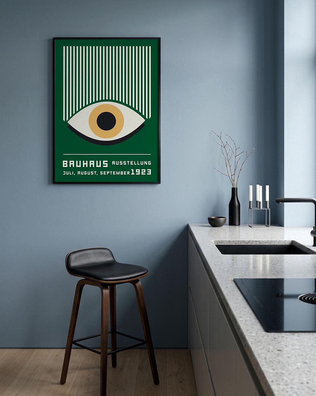 – geometrische Bauhaus poster in staand formaat