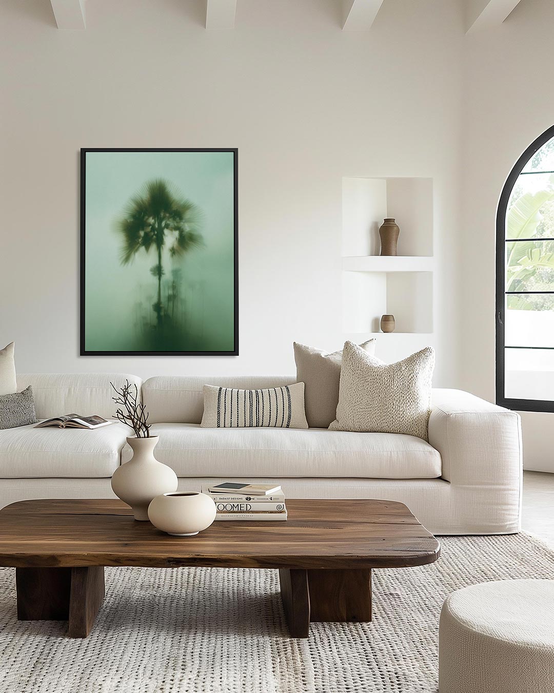 Vervagende palm – staand wanddecoratie kunstwerk