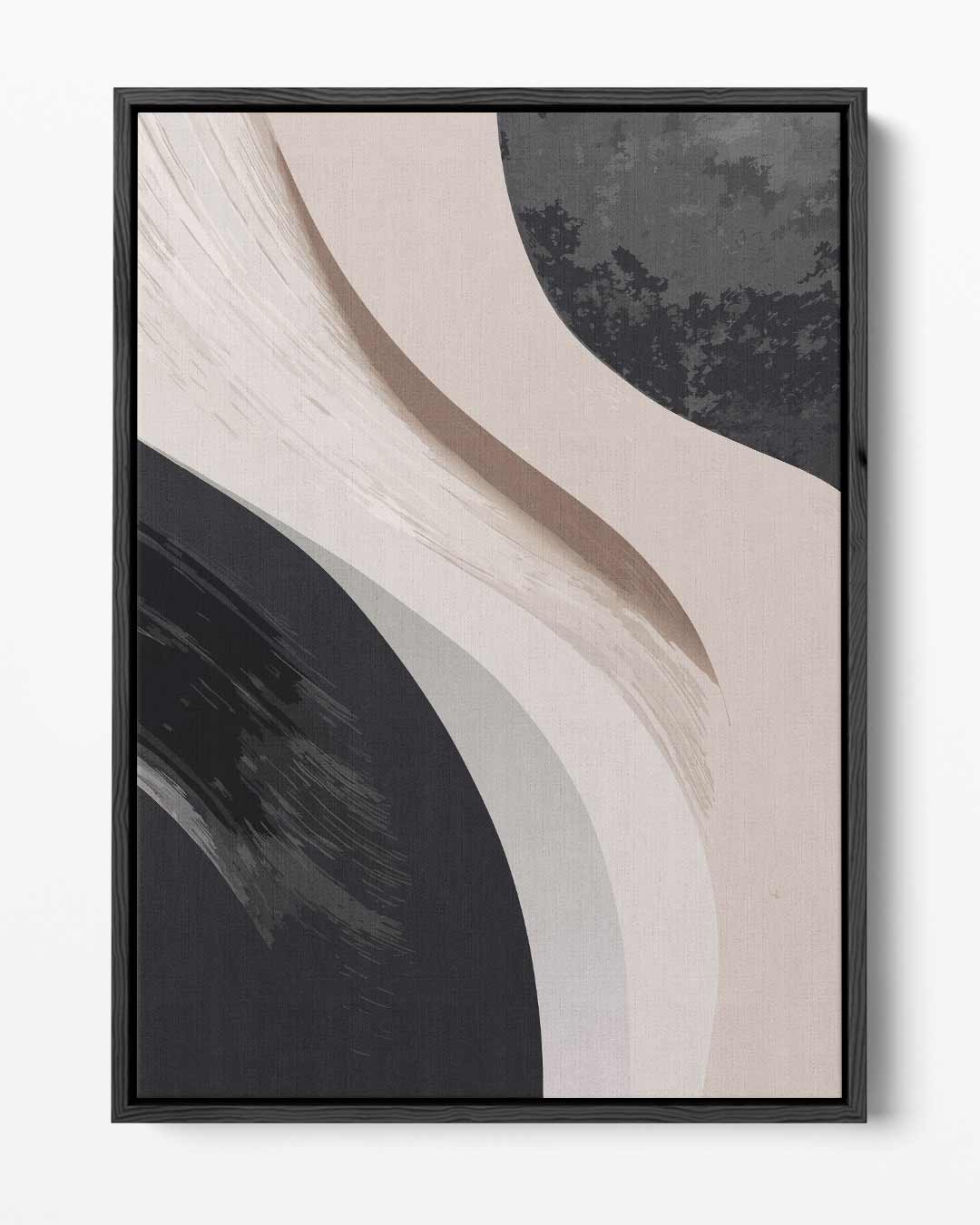 Organische Stroom van Contrast – portret kunstwerk als wanddecoratie