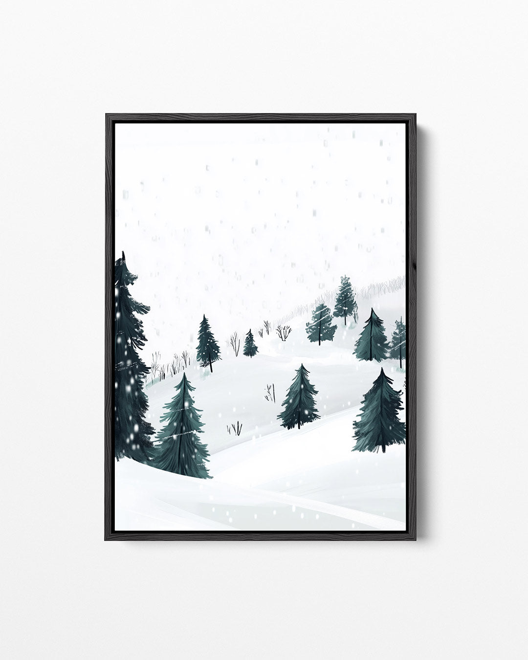 Winterse boslandschap – staand wanddecoratie kunstwerk