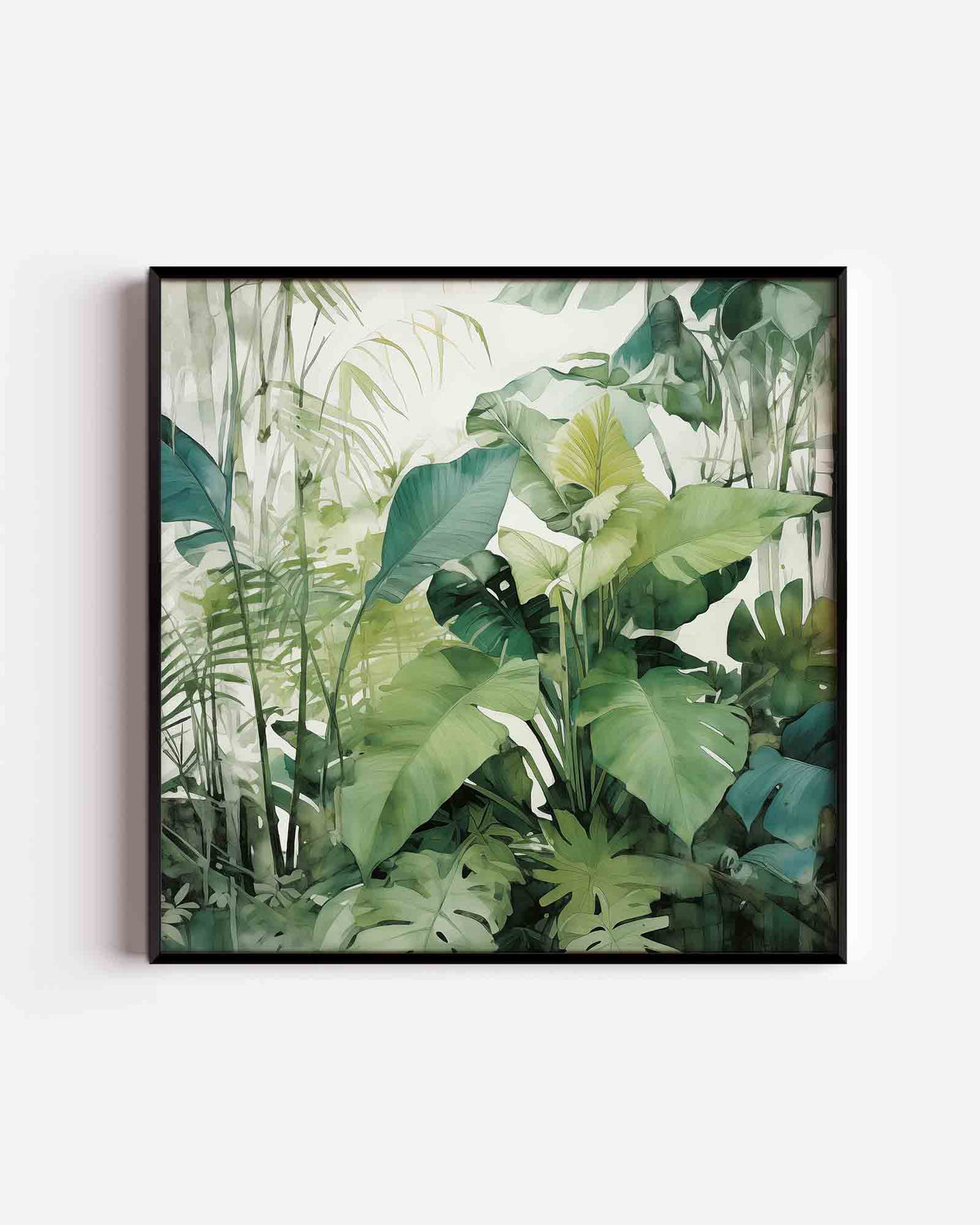 Tropische bladeren – jungle vierkante poster als wanddecoratie
