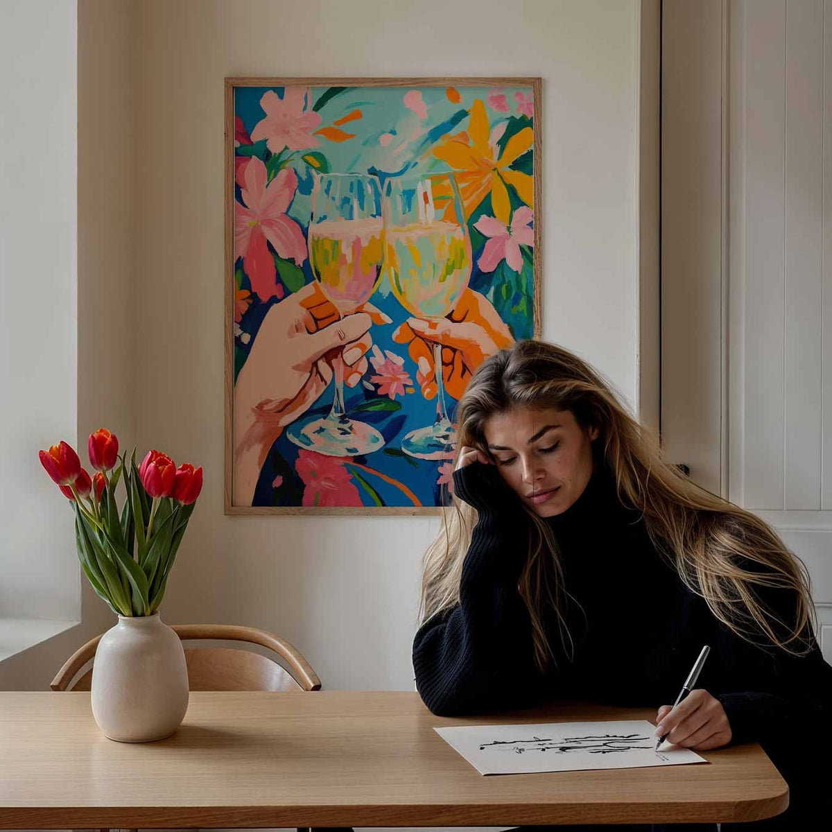 Vrolijke Toast – keuken portret poster, afbeelding 7