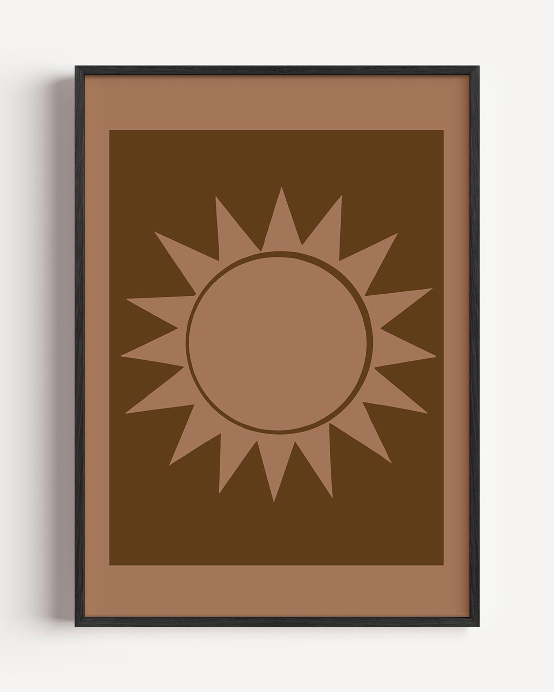 Retro Zonnestralen – zomer portret poster als wanddecoratie