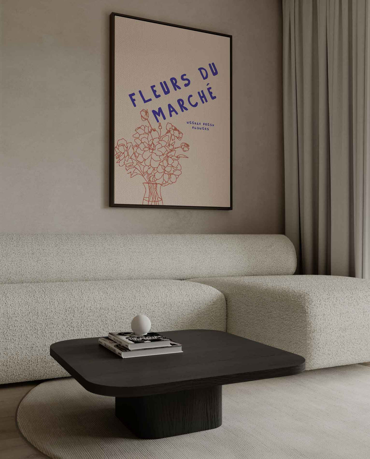 Fleurs du Marché Poster – dibond wanddecoratie in staand formaat
