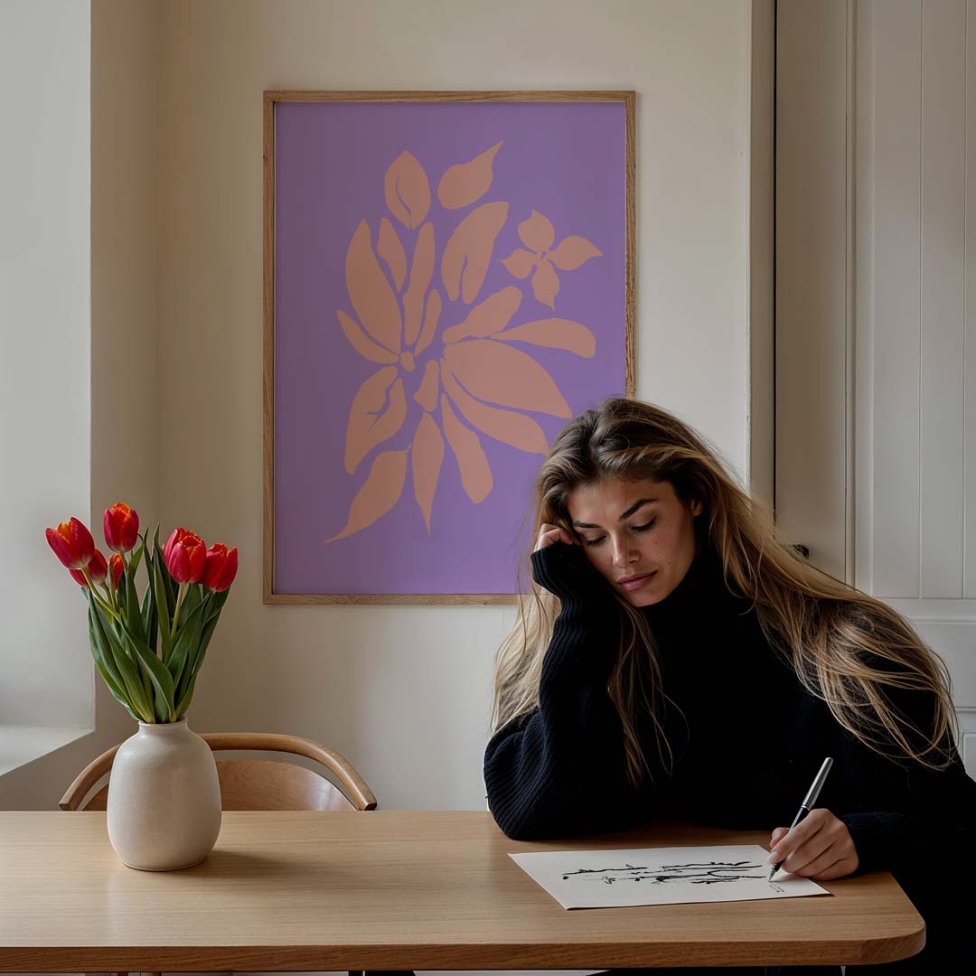 Bloemenpracht in Pastel – bloemen poster in staand formaat