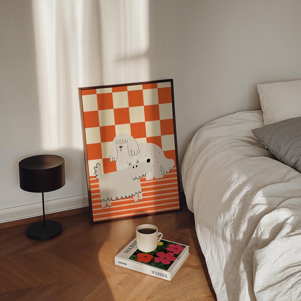 Charmante Hondenvrienden – staande kinderkamer wanddecoratie van WallArtistic