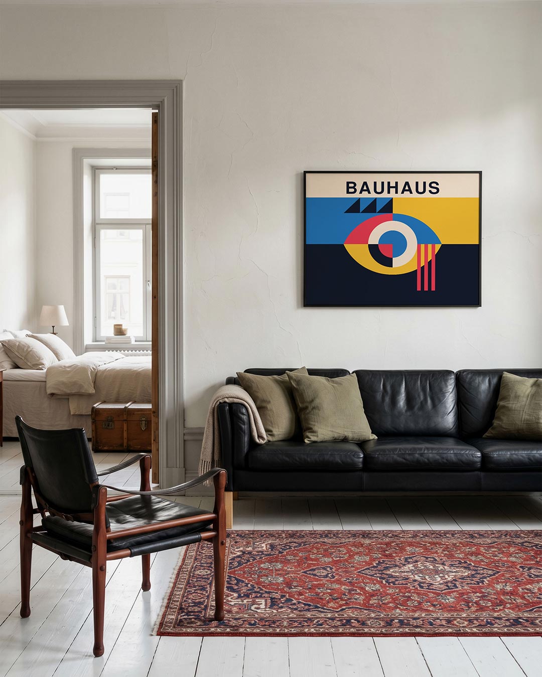 Vorm en kleur – geometrische Bauhaus poster in liggend formaat