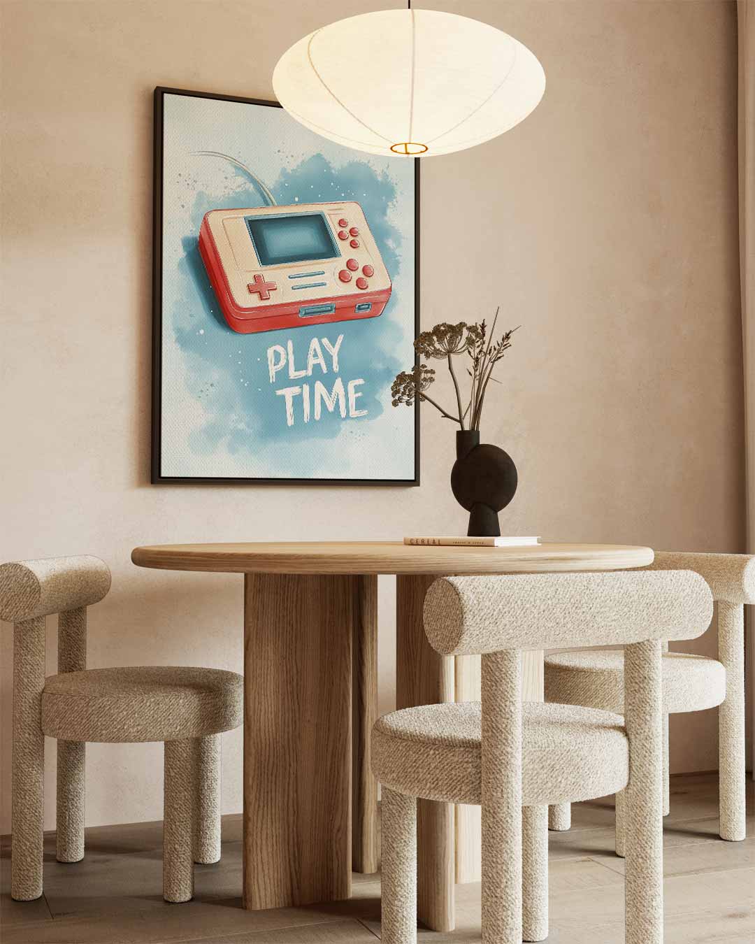 Retro Game Vibes – kunstwerk met zwarte baklijst