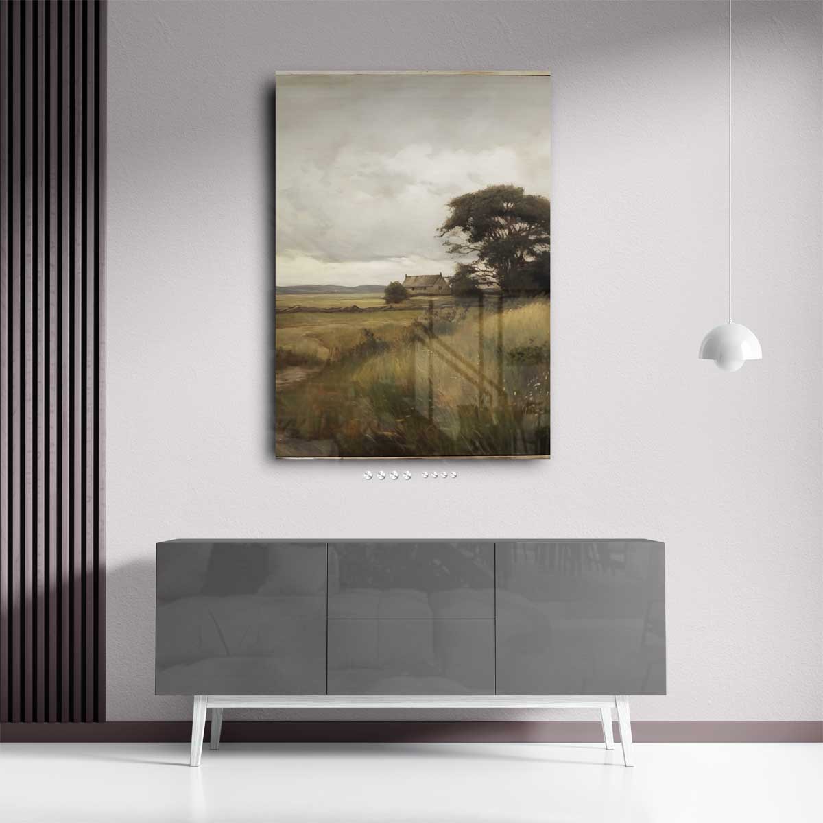 Rustieke Landschapsscène – staand kunstwerk voor modern interieur
