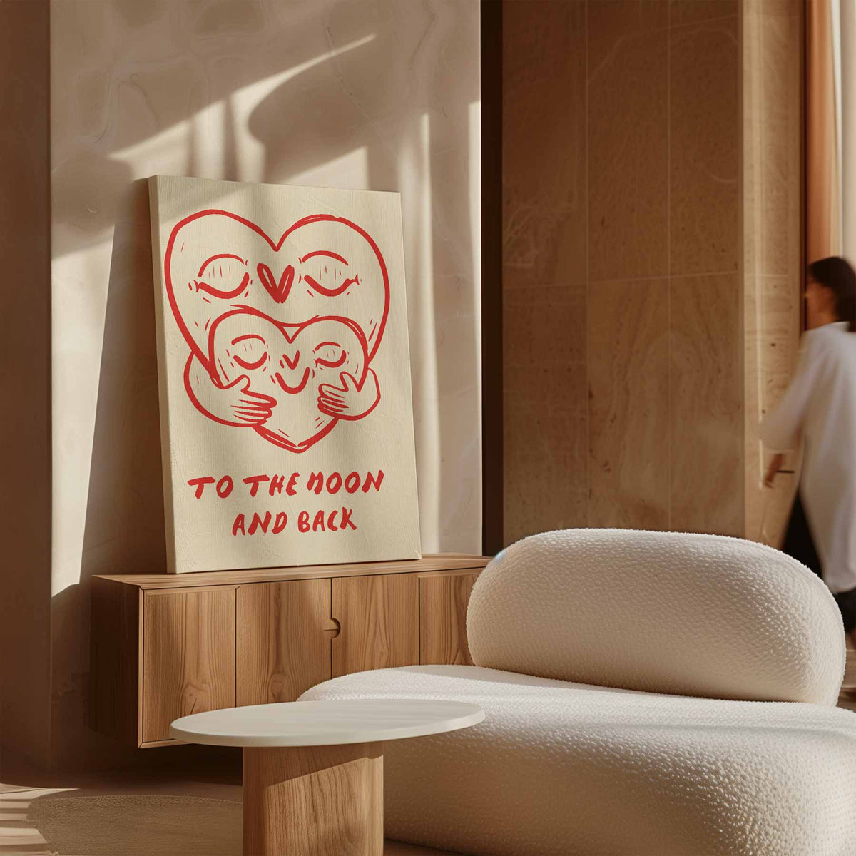 Liefdevolle Harten Knuffel – staand kunstwerk voor modern interieur