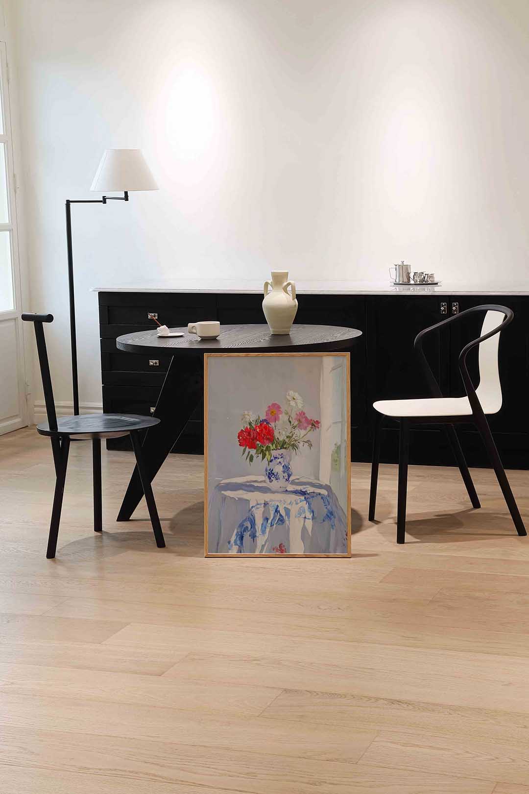 Bloemen in vaas – moderne wandkunst als portret poster